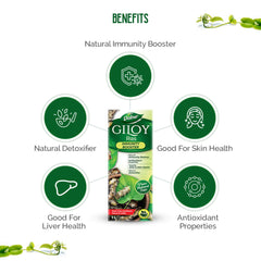 Dabur Giloy Ayurvedic Health Juice For Immunity With Natural Source Of Antioxidants, Detoxifies & Rejuvenates Body Good For Skin Health | 1 Kg 2.2lbs