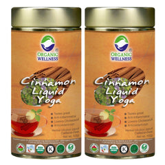 Organic Wellness Cinnamon Liquid Yoga, A Blend Of Cinnamon, Tulsi, Peppermint And Chamomile | 100gm 0.2lbs Each Pack Of 2