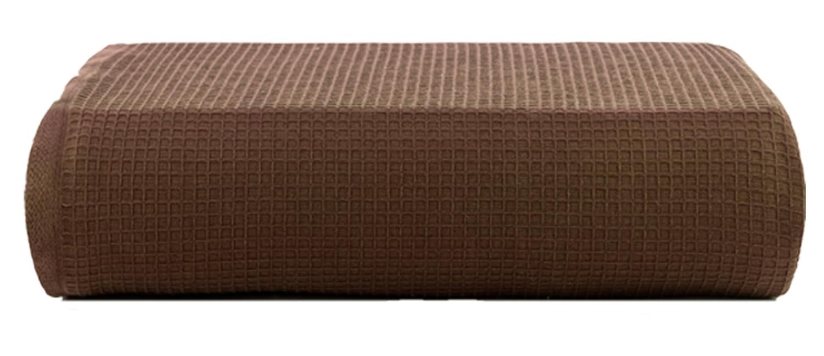 Casa Copenhagen Egyptian Cotton Waffle Large Size Bath Towel 500 Gsm (Brown)