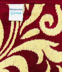 Bombay Dyeing Gama 450 Gsm | 100% Cotton Large Size Bath Towel Collection (Gama Large Swirl) - Mahroon