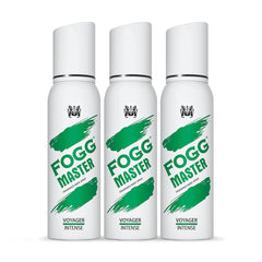 Fogg Master Voyager Intense No Gas Deodorant For Men | Long Lasting Perfume Body Spray 120 Ml 4 Fl.oz. Each Pack Of 3