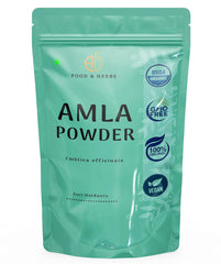 A D Food & Herbs Organic Amla Powder Indian Gooseberry Powder, Embica Officinalis, With Vitamin C And Antioxidants | 250gm 0.5lbs