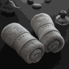 Spread Spain Resort Luxury Hotel & Spa Quality Luxurious Cotton Face Towel 720 Gsm Maximum Softness & Absorbency, Ultra-Durable - Fog (2 Piece)
