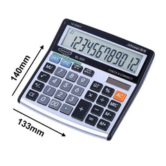Bambalio Bl-555 Electronic Calculator With 12 Digits-large LC Display & Metallic Panel 3 Years Warranty & Solar Panel & 3 Years Battery Life