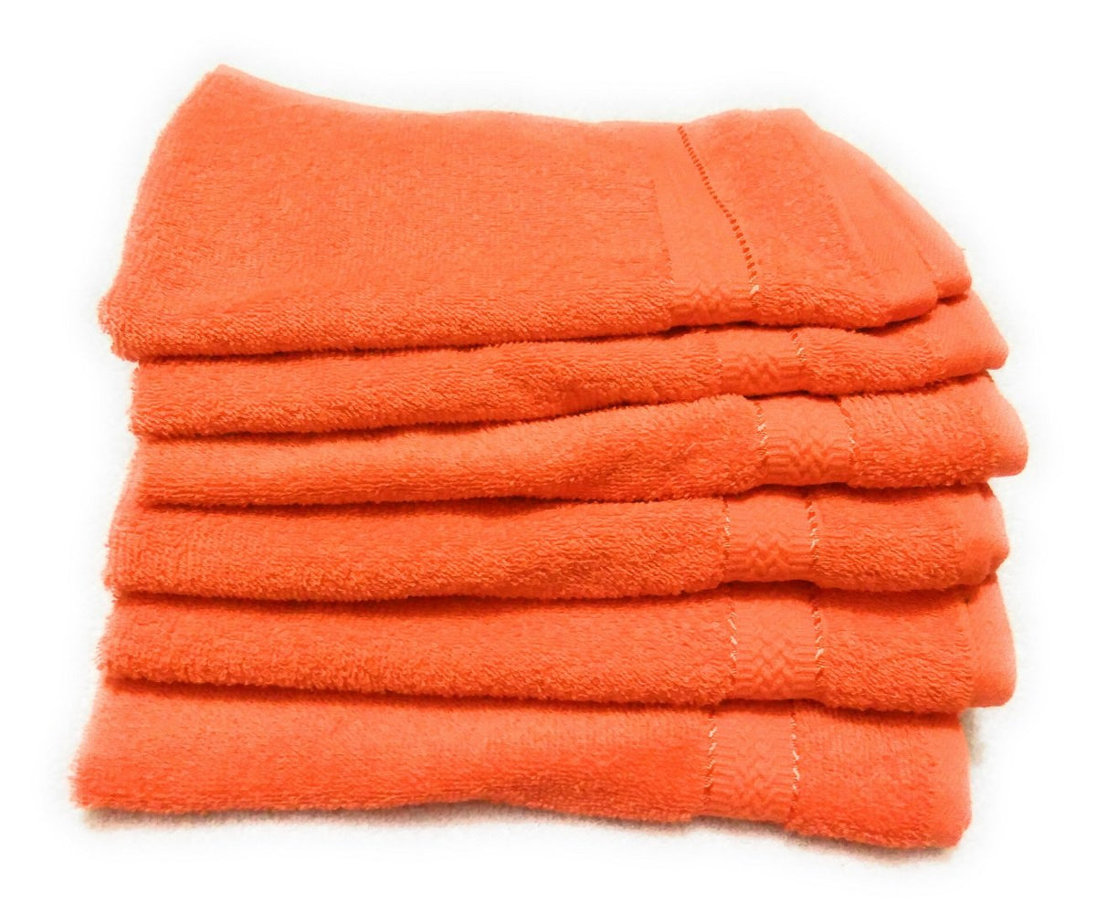 Cotton Colors Hand Towel 900 Gsm (Orange) - Pack Of 6