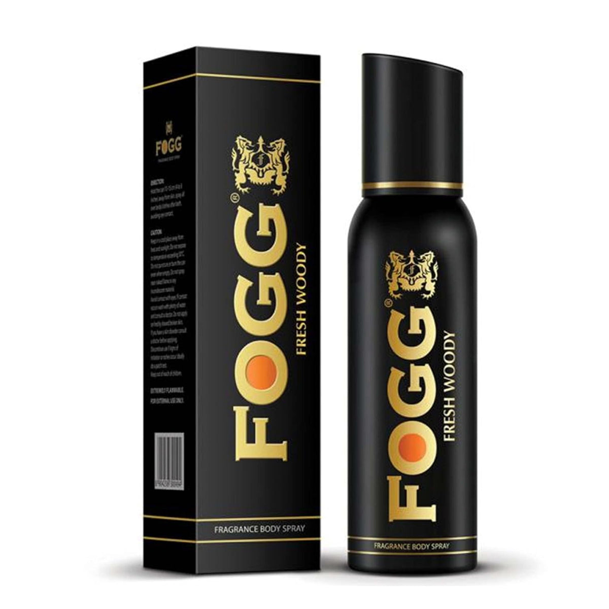 Fogg Fresh Woody Premium No Gas Deodorant For Men Long-lasting Perfume Body Spray 120 Ml 4 Fl.oz.