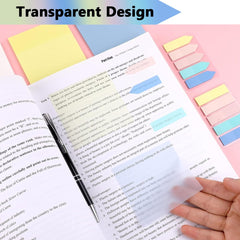 650 Sheets Sticky Notes Multi-Colored, Transparent, Waterproof & Writable, Self-Adhesive