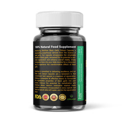 Nutriluxe Black Garlic Extract Capsules 500mg, Good For Heart, Digestion, Rich In Antioxidants, Regulates Sugar Levels | 60 Capsules 100gm 0.2lbs Each Pack Of 2