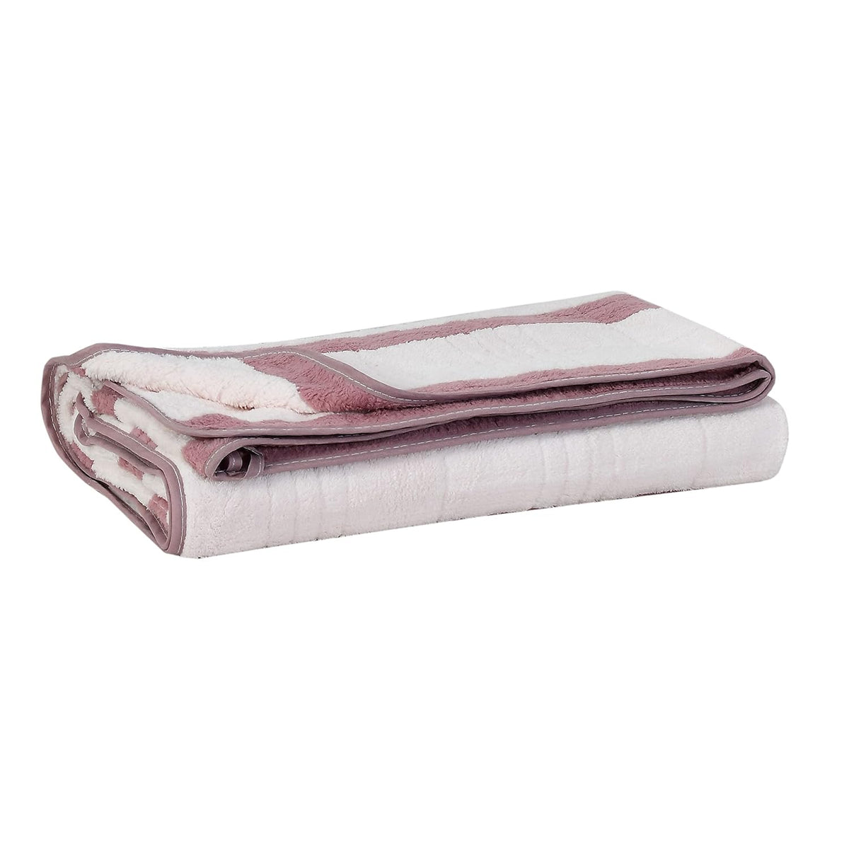 Urbanleaf Microfiber Large Bath Towel 350 Gsm | Quick Dry Super Absorbent Bath Towel For Men & Women (Wine - Stripe)