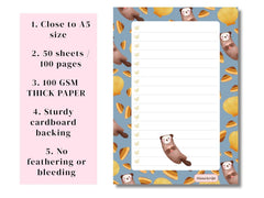 A5 Notes/To Do List Notepad, Beautiful Checklist Pad, Tear-Off Sheets (Seal) Pack Of 1