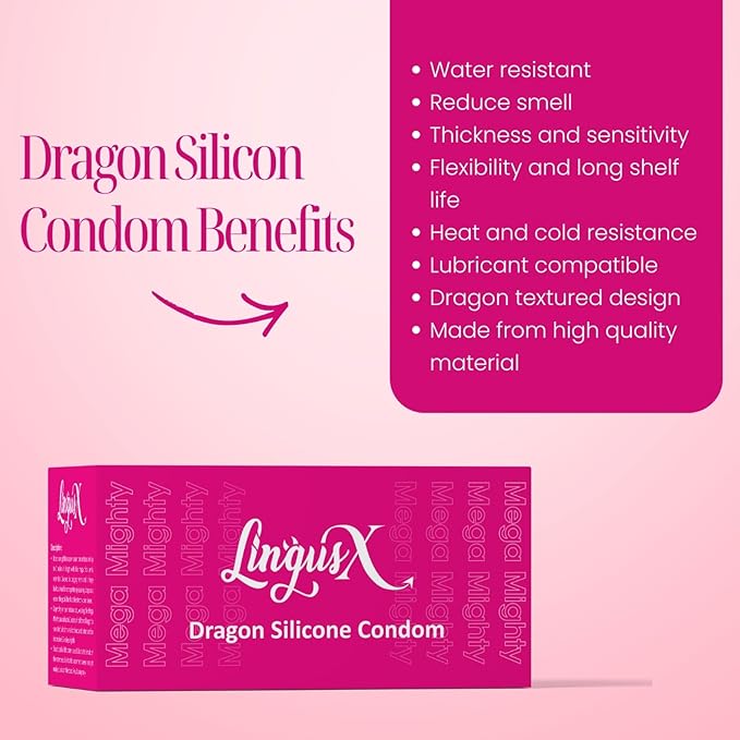 Premium Silicone Dragon 7 Inch Condom For Men, Skin Color