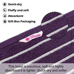 Casa Copenhagen Egyptian Cotton Ecstatic 1 Pcs Large Bath Towel 500 Gsm (Dark Purple)