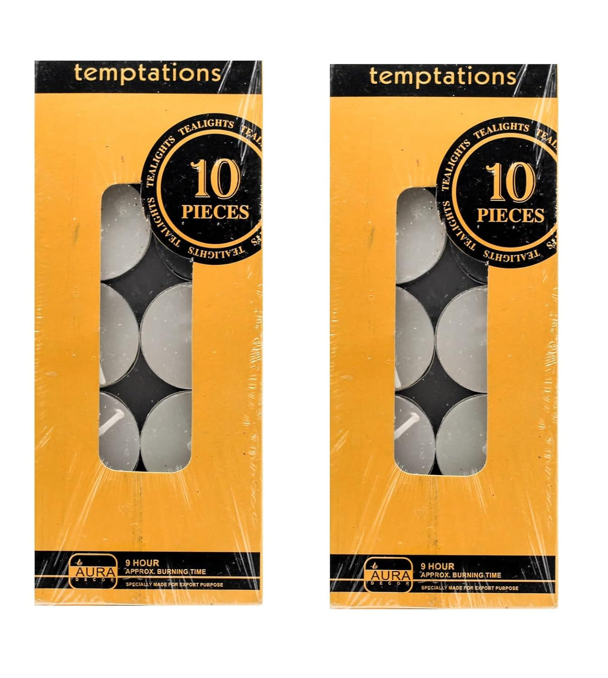 SMOKELESS 100% PURE WAX TEA LIGHTS CANDLES 1 PACK OF 10 PIECES EACH PACK
