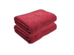 Black Gold The Finer Touch Oversized Microfiber Bath Towel 1300 Gsm | Soft Quick-Dry Microfiber Towel For Men & Women (Red)- Pack Of 2