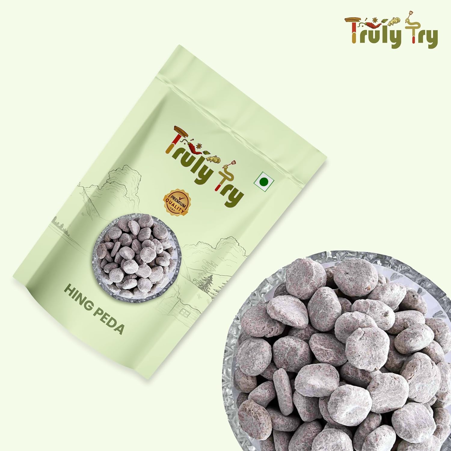 Truly Try Hing Peda 400gm, | Good For Digestion | Pouch Pack