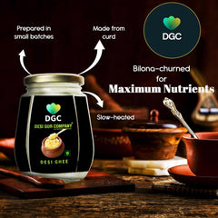 Natural A2 Desi Ghee By Desi Gur Company | Rich In Nutrients & Delicious Healthy Desi Ghee Good For Overall Health | (250ml) 8.4 Ounce | Jar Pack