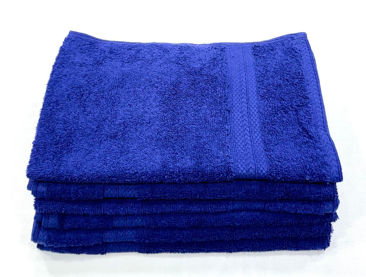 Bombay Dyeing Tulip 100% Soft Cotton Hand Towels 1200 Gsm (Navy Blue) - Set Of 6