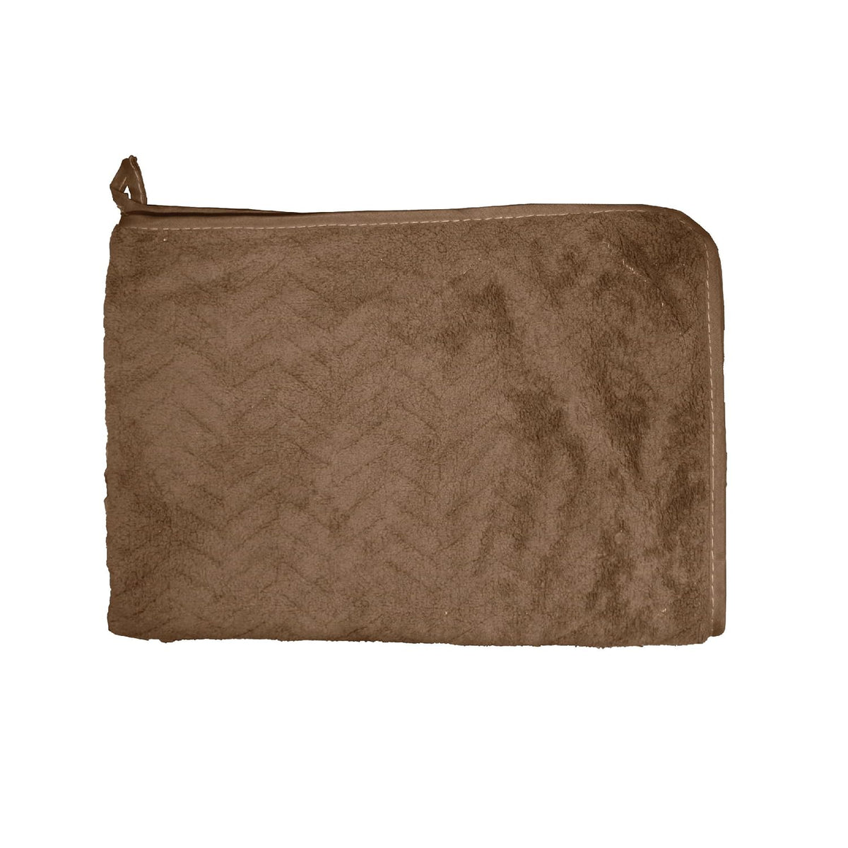 Housse Microfiber Nova Coral Fleece Bath Towel 450 Gsm | Ultra Soft Super Absorbent Towels For Gym, Yoga & Beach (Brown) - Pack Of 1