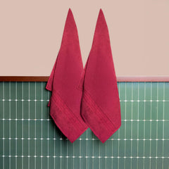 Himeya 100% Cotton Large Size Bath Towels 1000 Gsm | Soft & Absorbent - Wine Red (Pack Of 2)