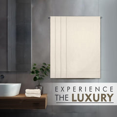 Ambra Linens Highly Absorbent Bath Towel 1850 Gsm | 100% Cotton Soft & Plush All Seasons Use Large Size -4 Pcs (Cream)