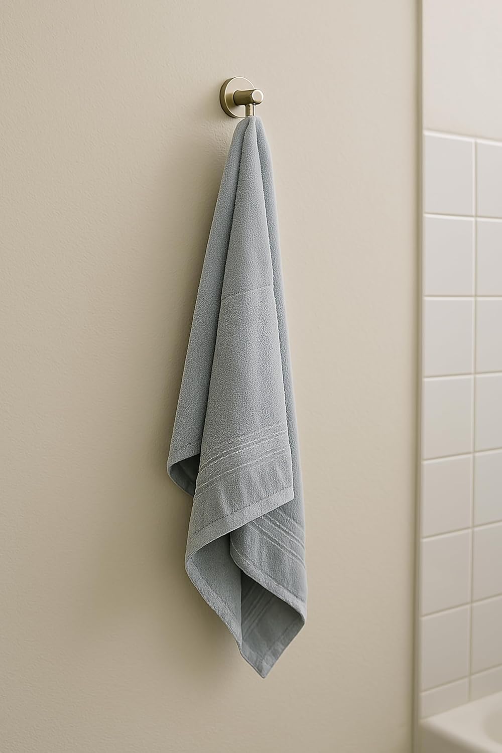 Siya Fashion Cotton Bath Towel 1000 Gsm | Ultra Soft Absorbent Quick Dry Lightweight & Durable Fabric Perfect For Home, Gym, Travel & Everyday Use (Grey) - Pack Of 2