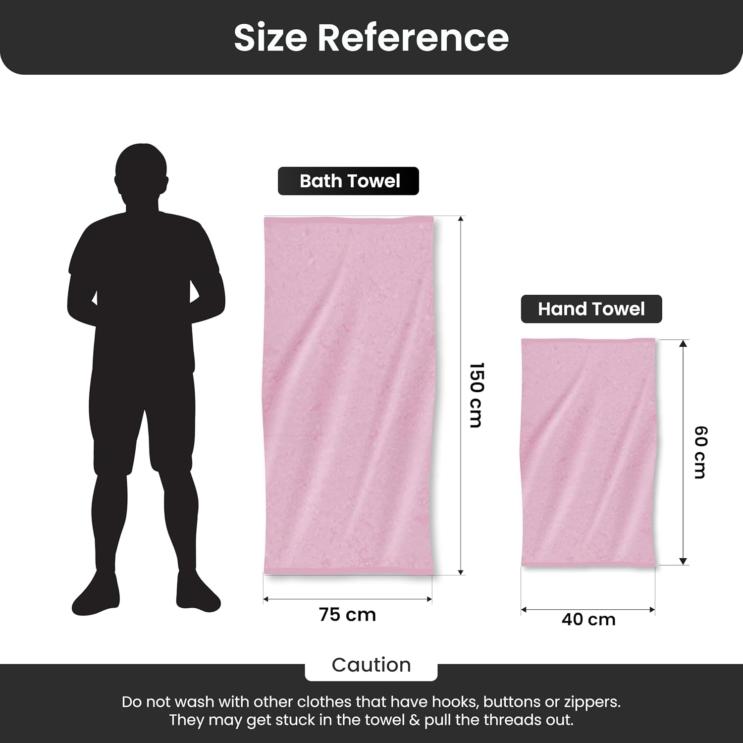 Bathriene Bamboo Hand Towels 400 Gsm | Ultra Soft, Absorbent & Quick Dry Towel (Plush Pink)- Set Of 2