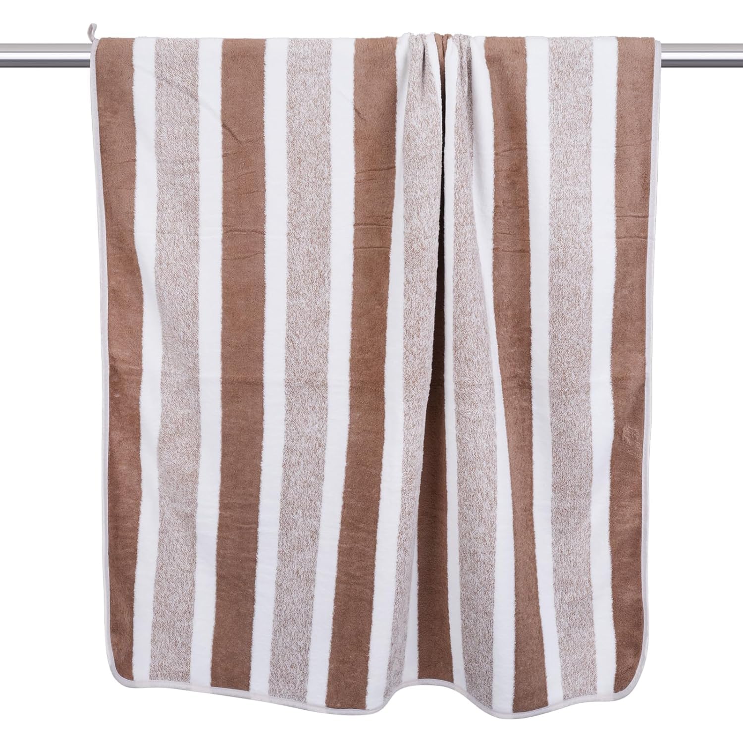 Black Gold The Finer Touch Microfiber Hand Towel 500 Gsm | Soft & Quick Dry, Super Absorbent, Lightweight Towel (Brown & White) - Pack 0f 2