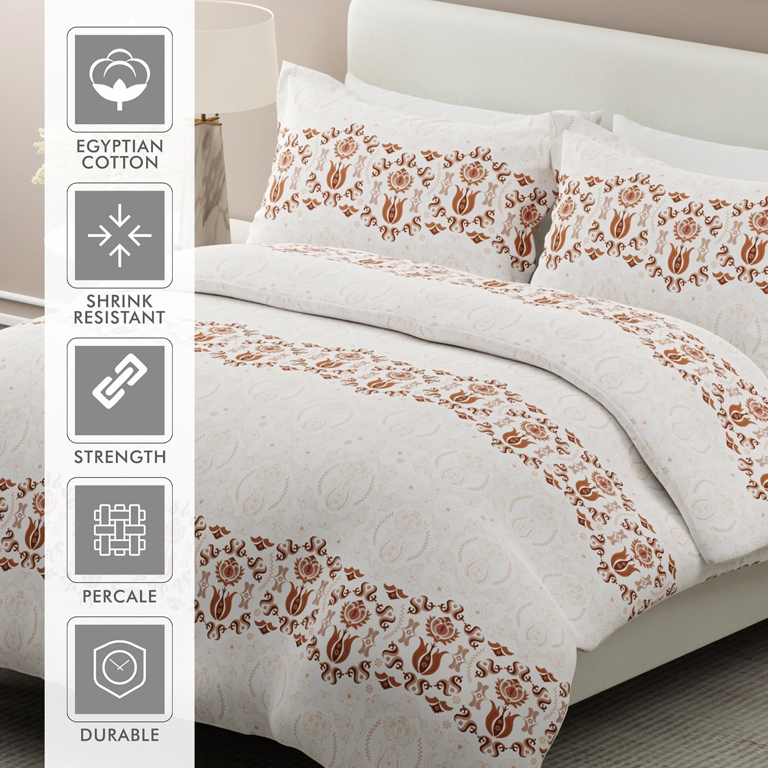 100% Cotton Bedsheet Set For Double Bed - 108 X 108 Inches, White | 1 Double Bed Sheet & 2 Pillow Covers - Gift For Weddings Or Birthdays King Size
