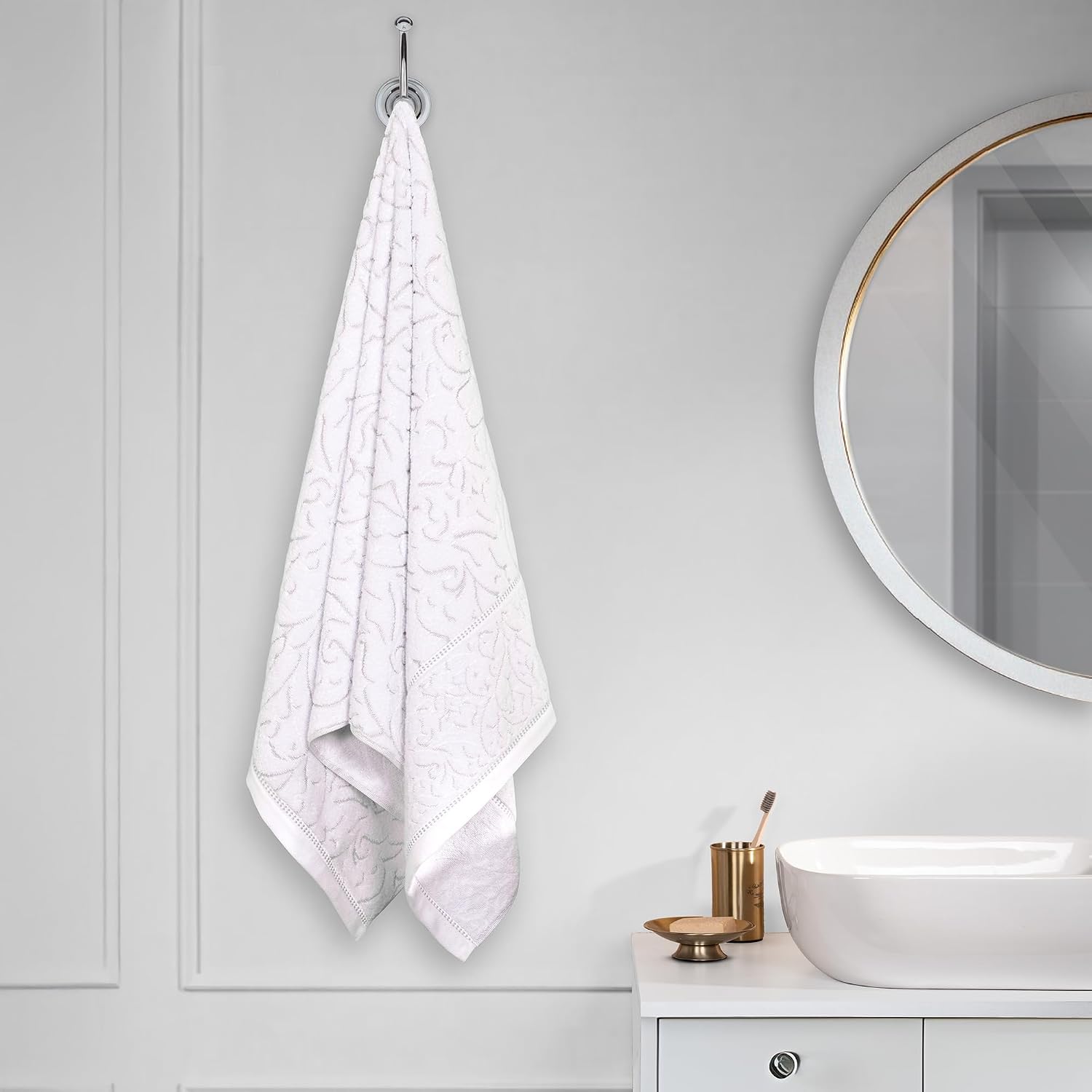 Mytrident Bath Towel 600 Gsm | Nectarsoft Be Our Guest Collection, 100% Cotton Bath Towel For Men & Women, Highly Absorbent Bath Towels (Curate)