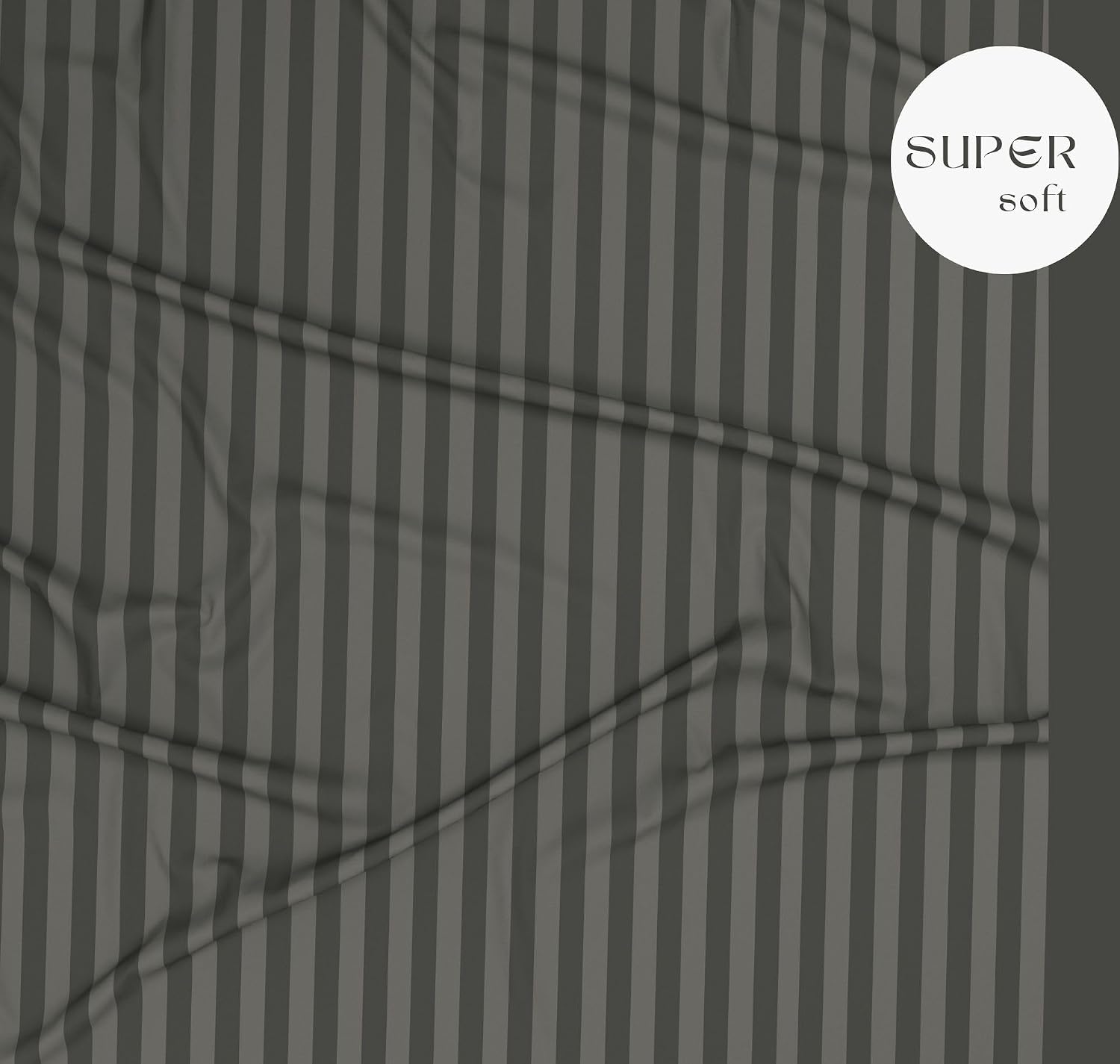 Cotton Single Bedsheet With One Pillow Cover - 90 X 60 Inches, Grey | Soft & Breathable Premium Printed Design Bedsheet
