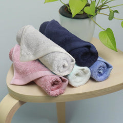 Heelium Bamboo Face Towel 900 Gsm | Ultra Absorbent & Odour-Free 3x Softer Than Cotton Towels | Pack Of 5 -Blue, Iris, White, Light Grey & Peach
