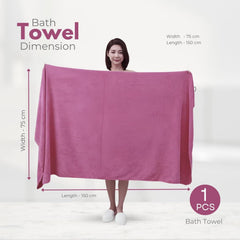 Black Gold The Finer Touch Premium Microfiber Bath Towel 900 Gsm | Ultra Soft & Absorbent Quick Dry Towel Lightweight Microfiber Bath Towel (Wine) - Pack Of 2