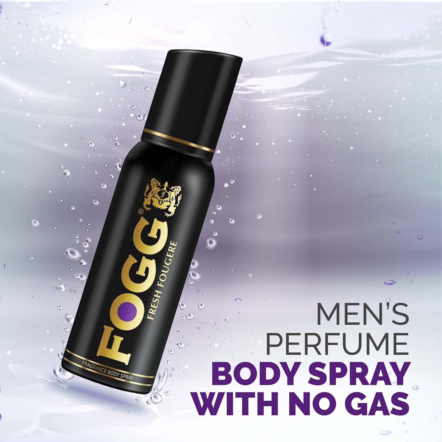 Fogg Fresh Fougere Premium No Gas Deodorant For Men Long-lasting Perfume Body Spray 120 Ml 4 Fl.oz. Each Pack Of 2