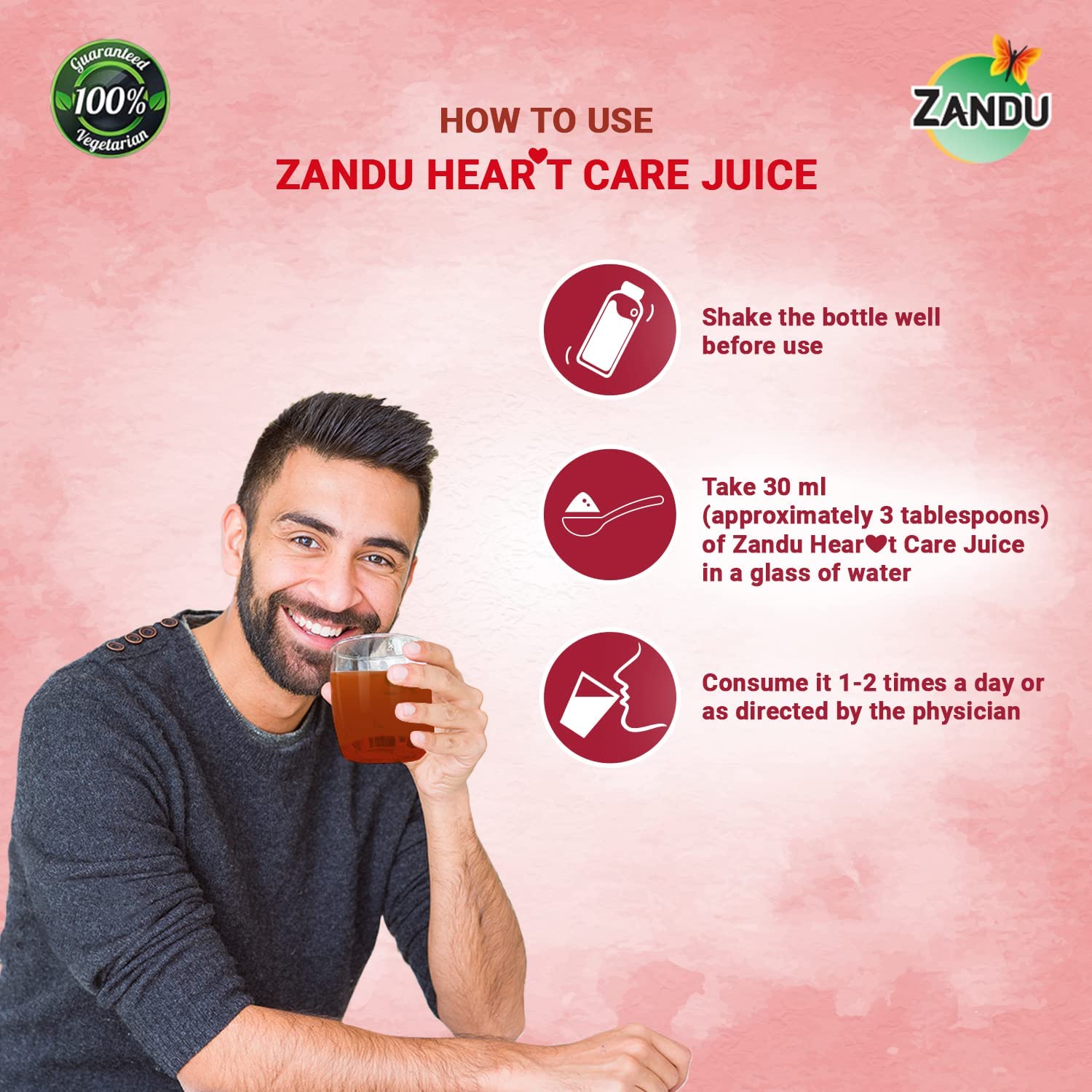Zandu Heart Care Juice With Lauki & Amla, Helps Maintain Healthy Heart Function, Relieves Stress & Boosts Immunity | 500ml 1.1lbs