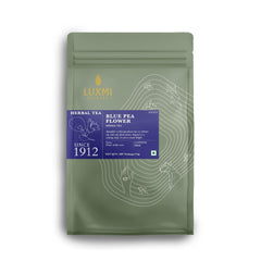 Luxmi Estates Blue Pea Flower Herbal Tea - 75gm, 2.6 Ounce, 50 Tea Bags | USDA Certified Organic Herbal Tea - Stress Buster & Mood Enhancer | Additives Free, Caffeine-Free Herbal Tea