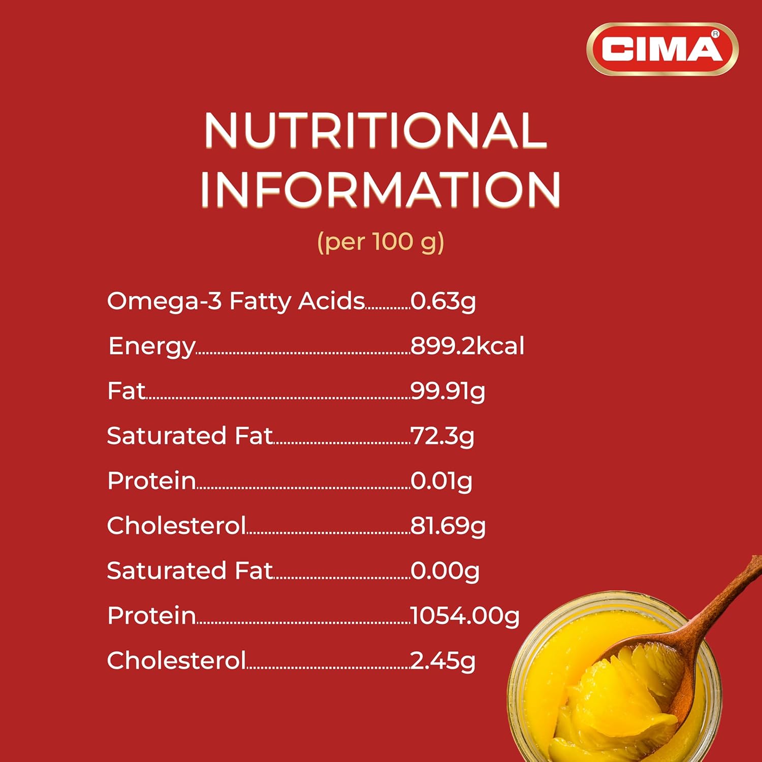 Natural Premium A2 Gir Cow Ghee By Cima | Rich In Nutrients & Healthy Desi Cow Ghee For Improves Eyesight | (300ml) 10.1 Ounce | Jar Pack