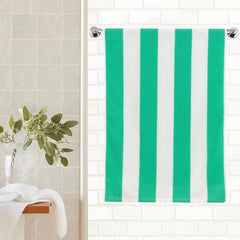 Cb Home Microfiber Bath Towels 600 Gsm | Soft, Absorbent & Quick-Drying Elegant Design For Superior Comfort & Luxury Bath Towel (Green) - Pack Of 2