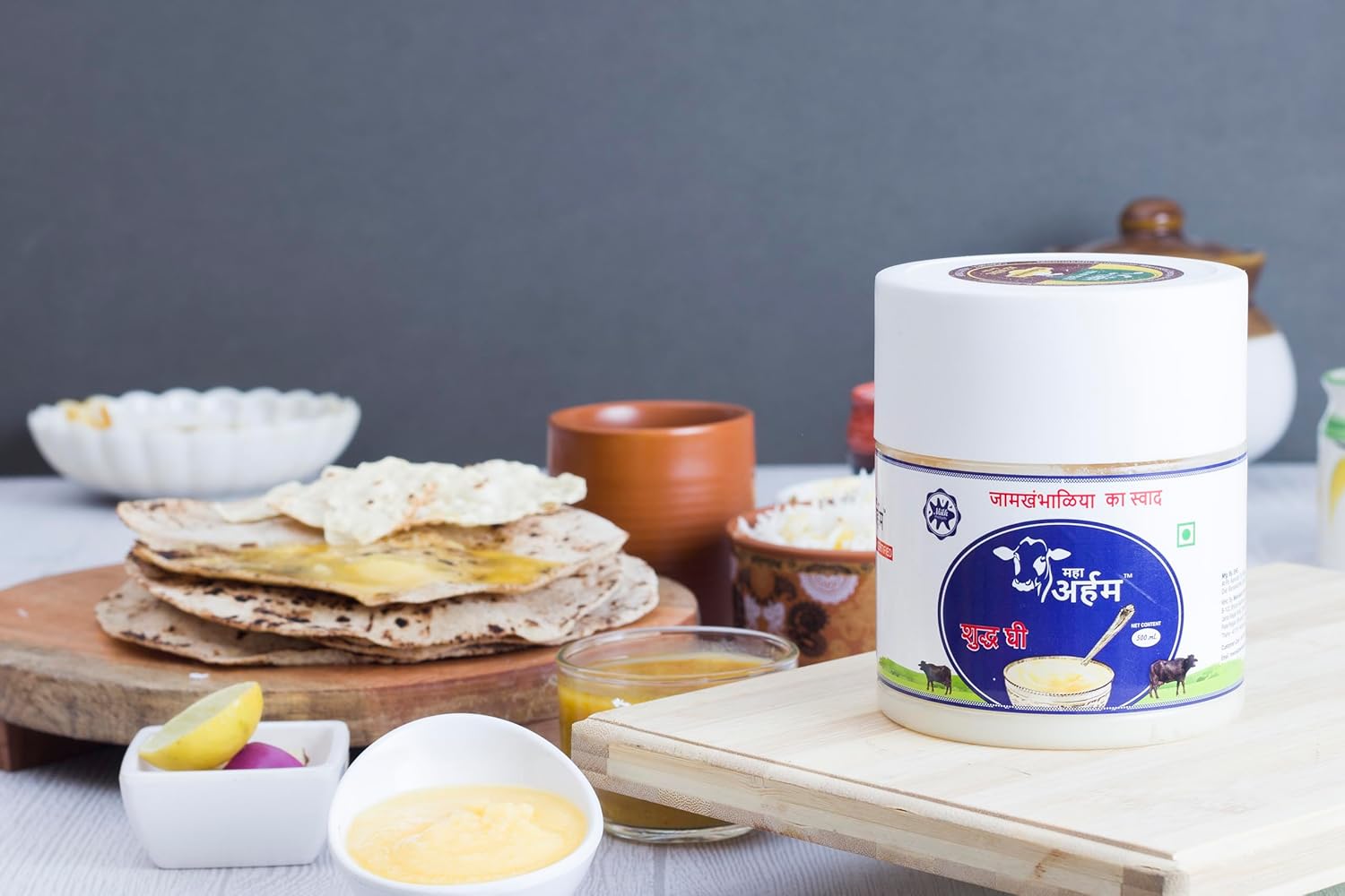 100% Pure Buffalo Shudh Desi Ghee By Maha Arham | Rich In Vitamin A & D Healthy Pure Desi Ghee Good For Strong Body | 1.5 Litre (500ml * 3) 50.7 Ounce | Jar Pack