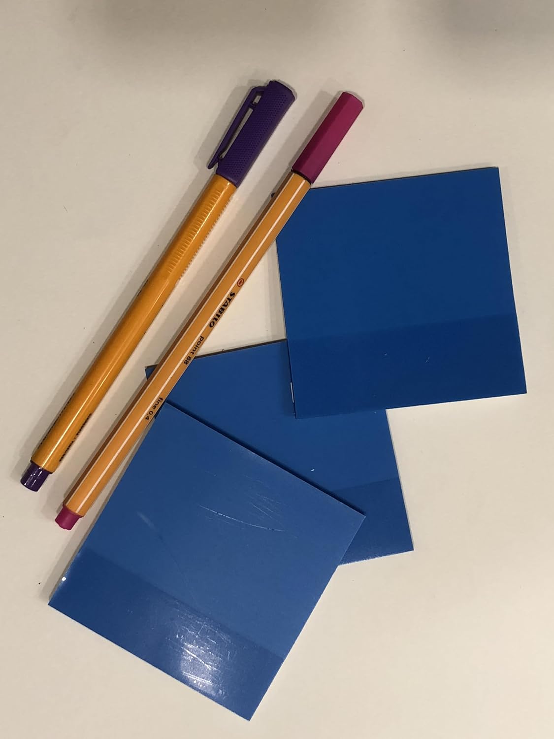 Sticky Notes Pastel Sticky Note Clear Self - Sticky Annotation, Waterproof | Pack Of 2, Blue