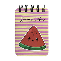 Spiral Pocket Notebook, Cute Mini Notepad, Handy Notebook For School (Watermelon) Pack Of 1