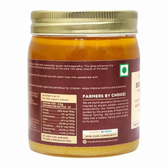 Natural (Ashwagandha) A2 Gir Cow Cultured Desi Ghee By Two Brothers Organic Farms | Naturally & Healthy Protein Fiber Desi Ghee Good For Laddus | (250ml) 8.4 Ounce | Jar Pack