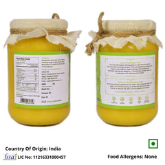 100% Pure Moringa Infused Desi Cow Ghee By Vanalaya | Rich Source Of Vitamin A & Healthy Delicious Pure Desi Ghee For Boost Immunity | (500ml) 16.9 Ounce | Jar Pack