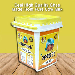 Premium Pure Cow Ghee By Bhavyansh | Healthy & Nutrients Pure Cow Ghee Perect For Heart Health | (5 Litr) 169.0 Ounce | Jar Pack