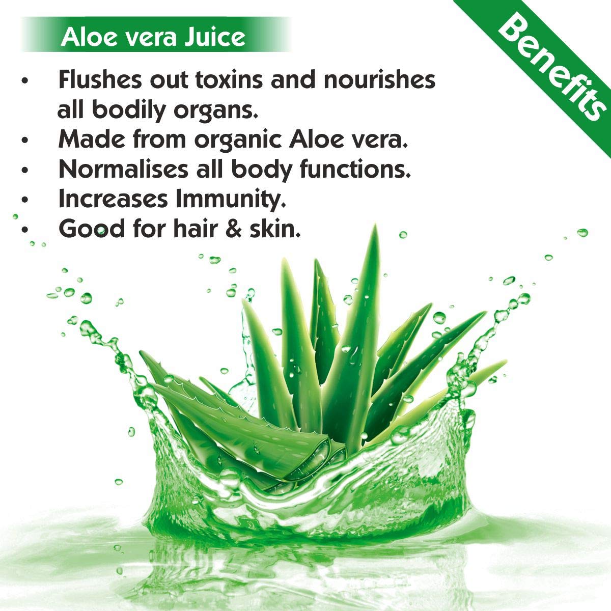 Nutriorg Aloe Vera Juice, Suitable For Healthy Hair & Skin, Detox Juice For Weight Loss, Organic & Natural Juice Made With Cold Pressed Aloe Vera, No Added Sugar | 250ml 0.5lbs