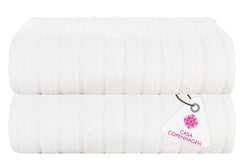 Casa Copenhagen Egyptian Cotton Exotic Hand Towel 400 Gsm (Es White)- 2 Pcs