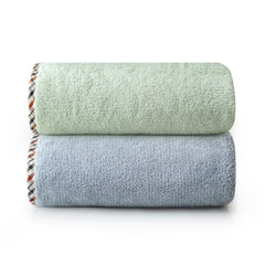 Spread Spain Microfiber Hand Towel 400 Gsm | Super Soft & Highly Absorbent Hand Towel For Gym & Workout Towels - American Denim & Olive (Pack Of 2)