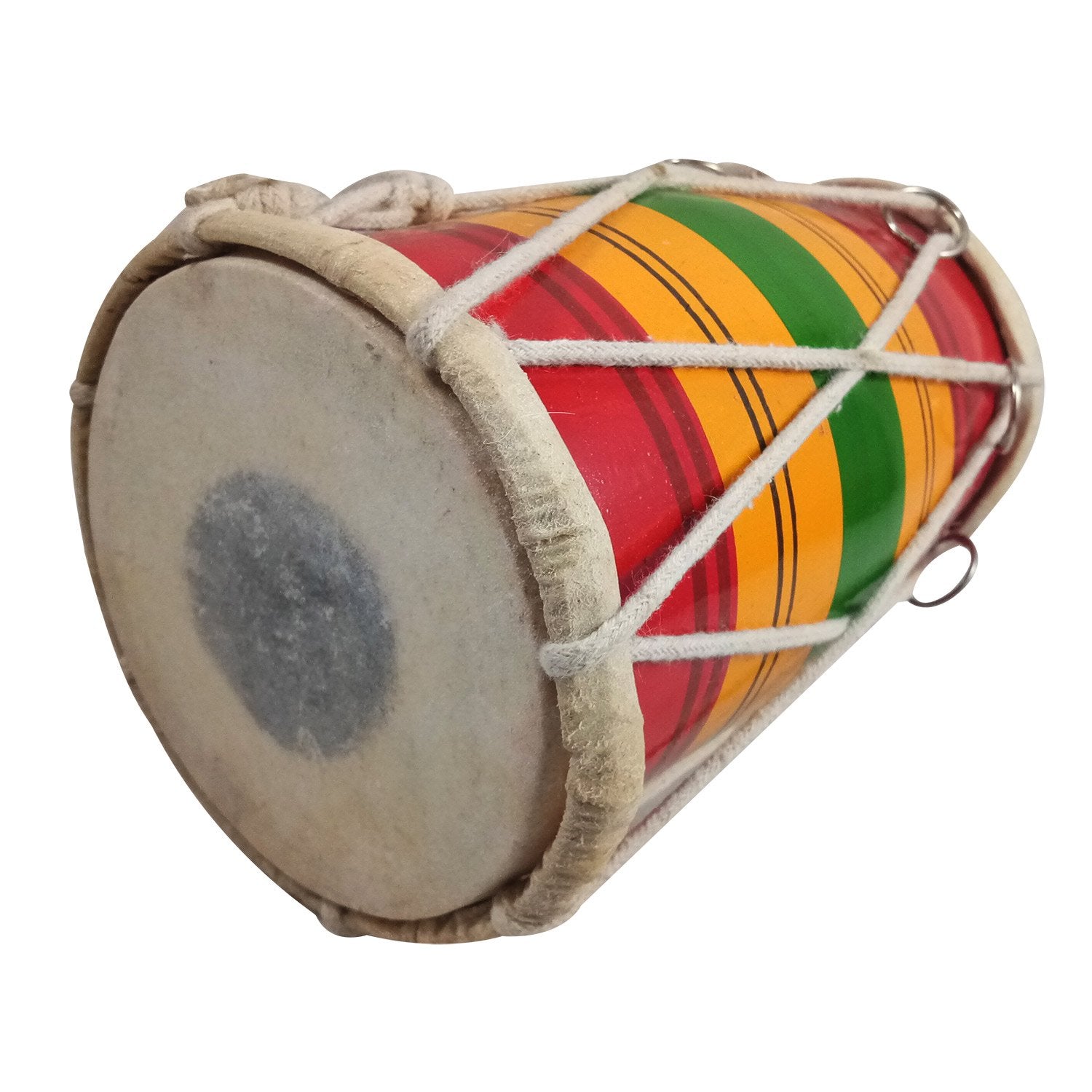 Handmade Miniature Musical Instruments Wooden Multicolor Kids Dholak - Decorative Showpiece Gift | Made From Mango Wood
