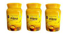 Natural Desi Ghee By Prema | Homemade Rich In Taste & Nutrients Desi Ghee Perfect For Dishes | 3 Litre (1 Litr * 3) 101.4 Ounce | Jar Pack