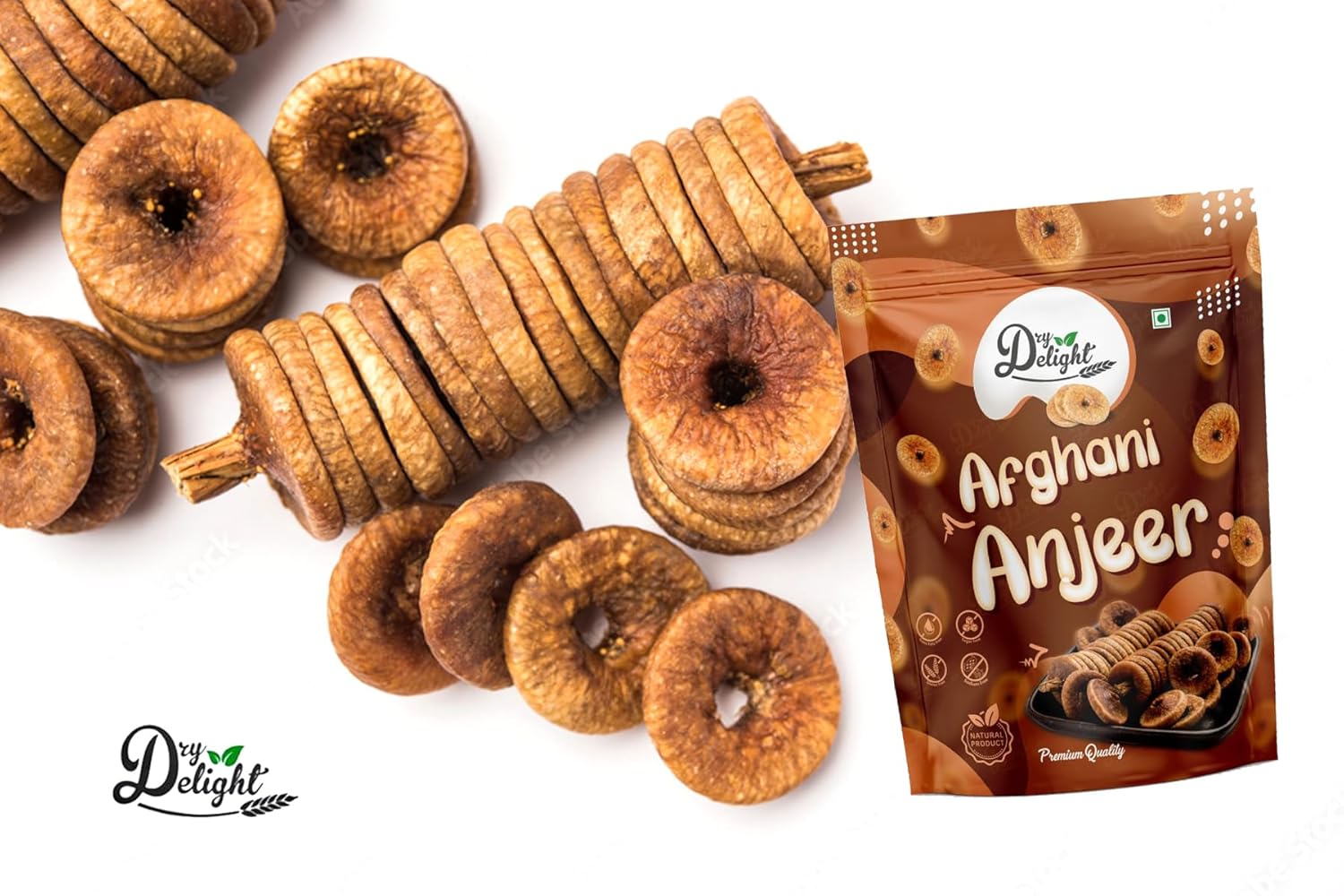 Nature's Premium Afghani Anjeer By Dry Delight 100gm, | Afghanistan Dried Figs Anjeer Nutrient-rich, Irresistibly Delicious Figs | 3.5 Ounce