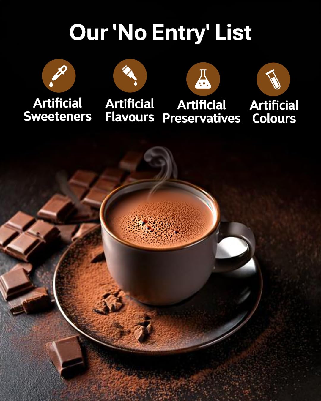 True Elements Hot Chocolate Mix - 360gm, 12.6 Ounce | 48% Less Sugar, Sweetened With Jaggery - Made With 21% Millets | Enjoy Hot Or Cold - 24 Serves Per Pack